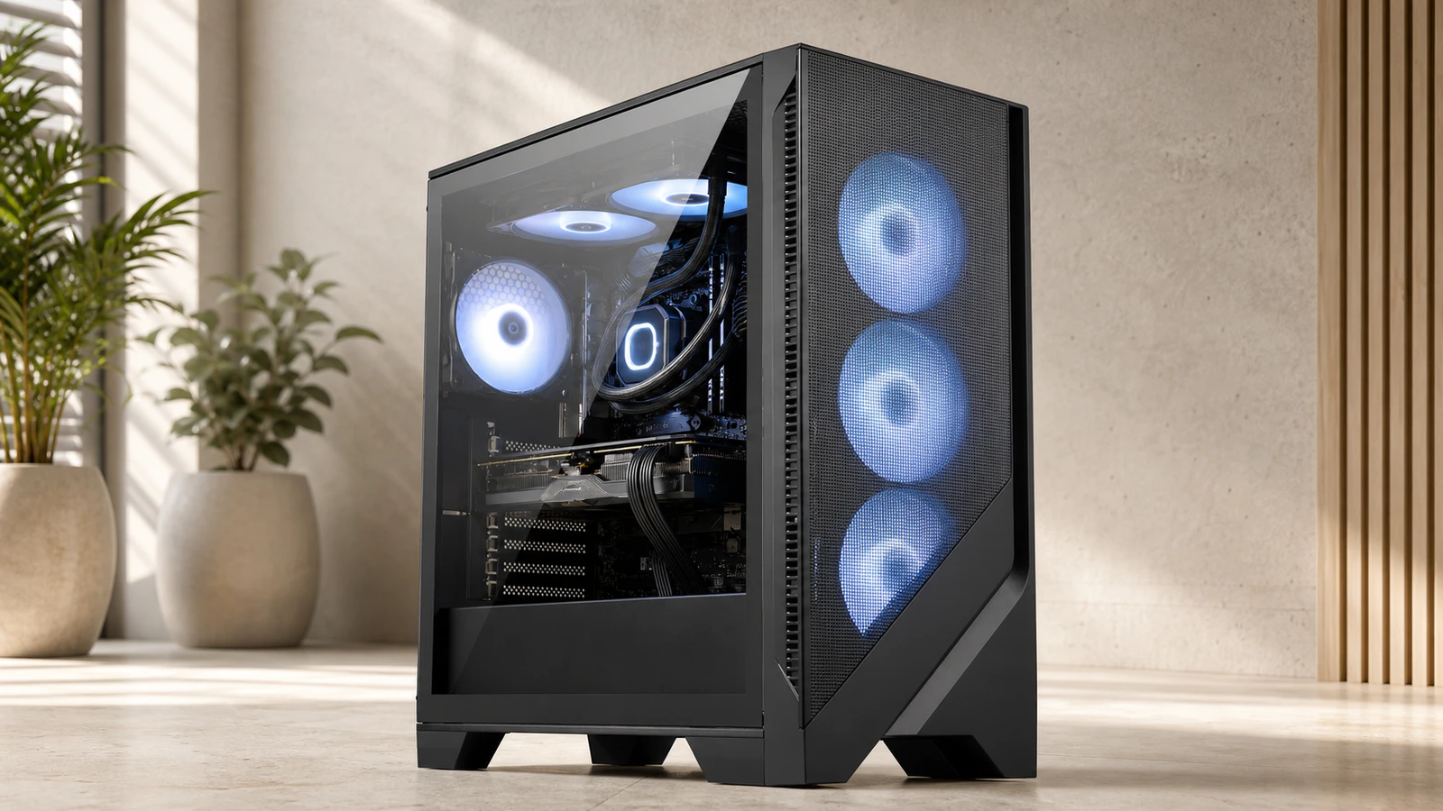 Exemple de PC gaming présenté comme inspiration pour une configuration PCBuilder